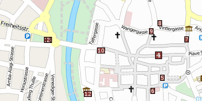 Stadtplan Südtiroler Archäologiemuseum Südtirol